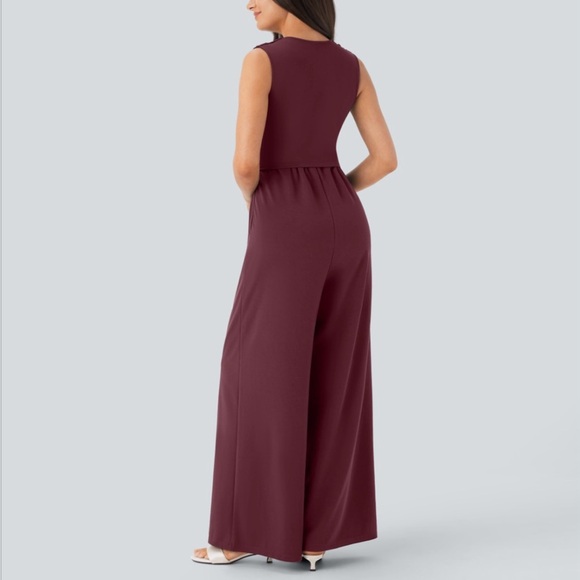 HALARA Burgundy Sleeveless Jumpsuit - Picture 3 of 11